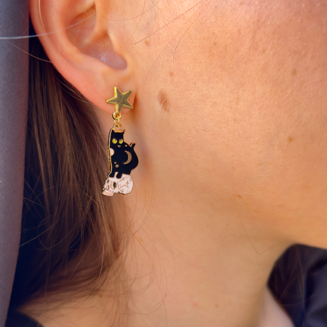 Pendientes Gato de Medianoche