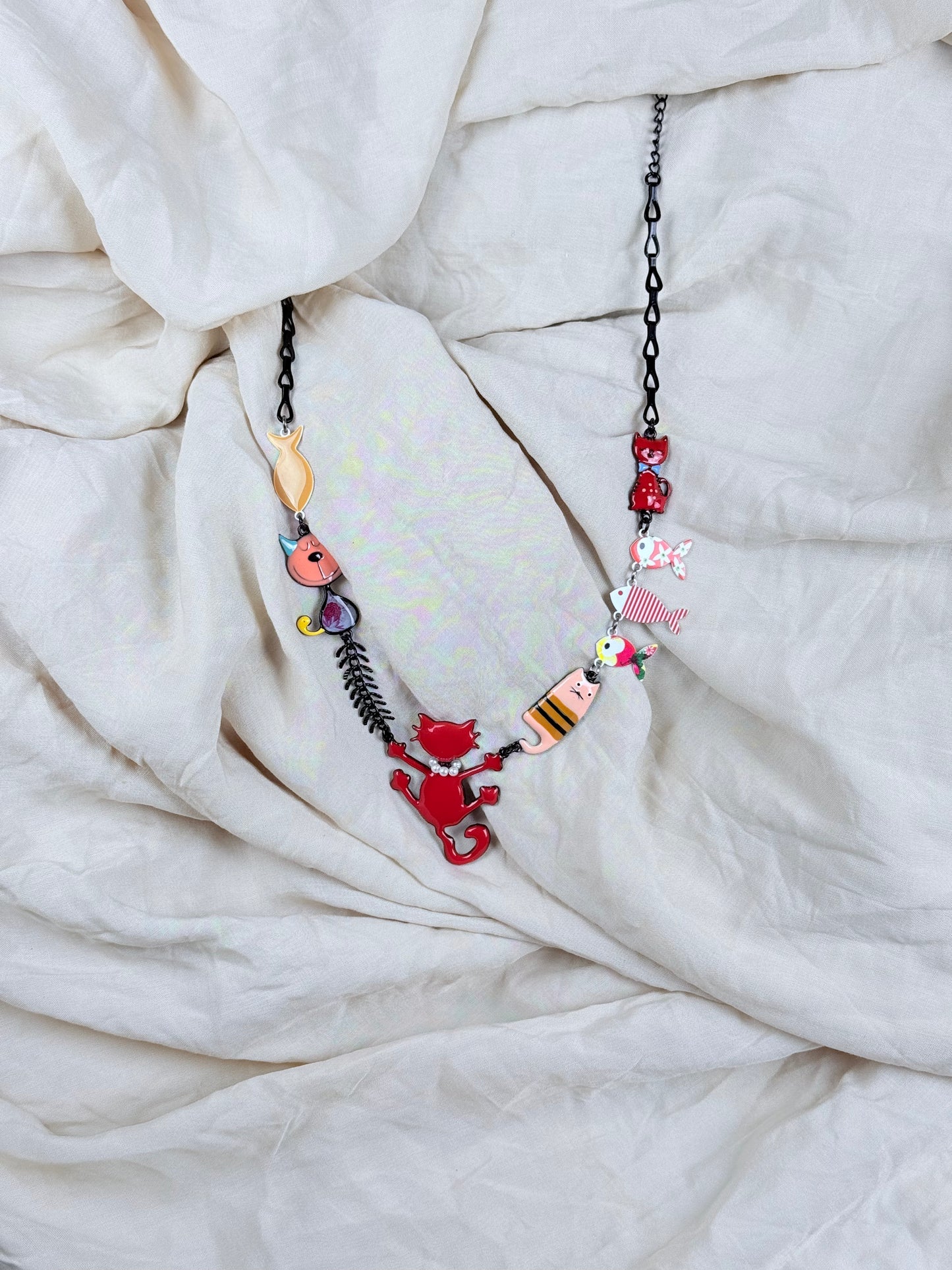 Collar Gato Rojo Estrellado