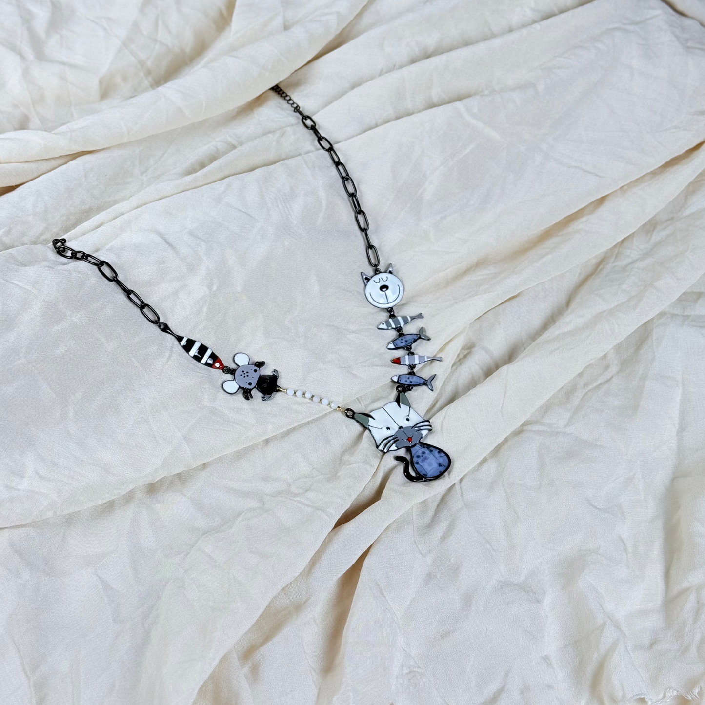 Collana Gatto Grigio