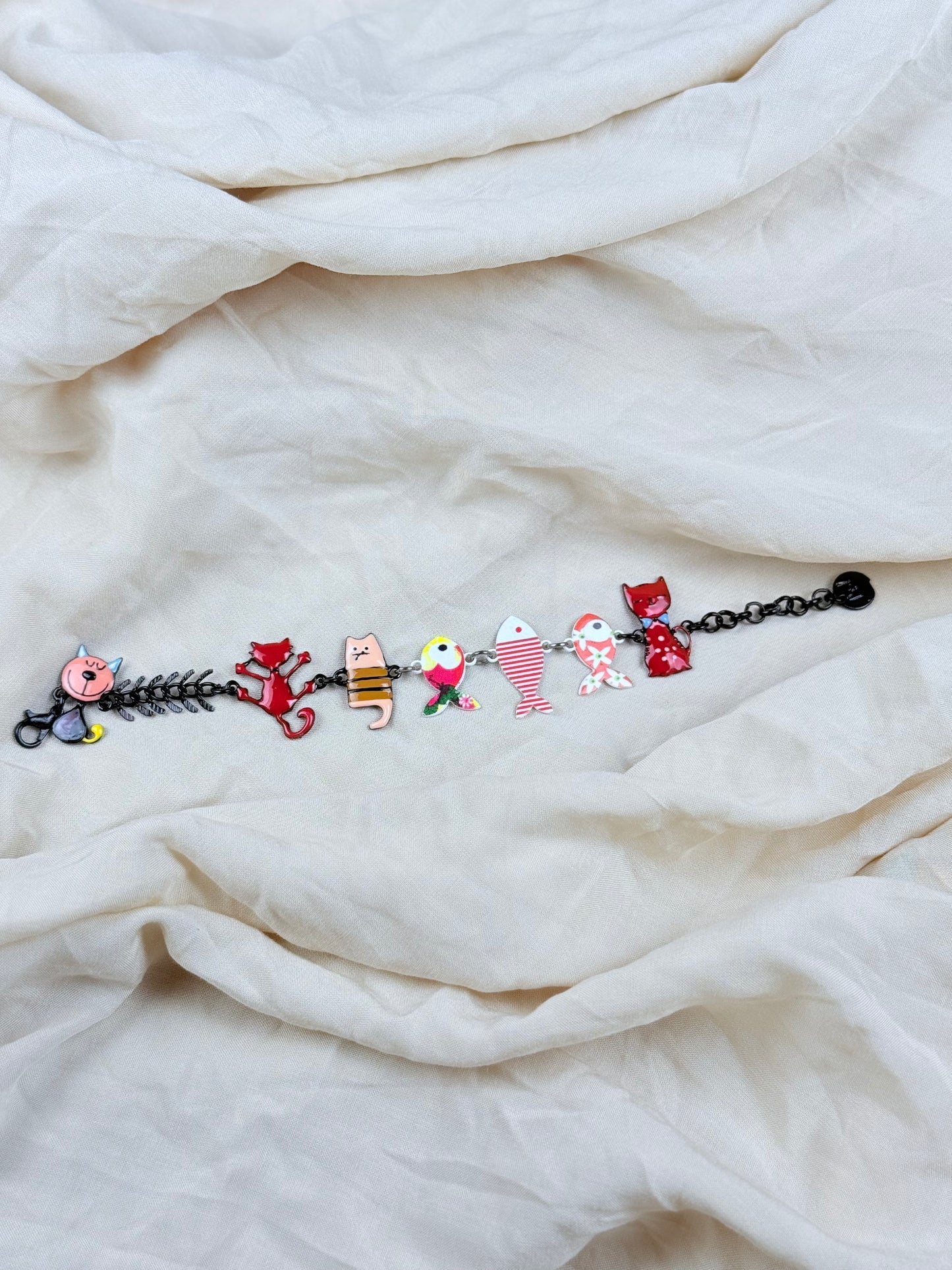 Pulsera Gato Estrellado Rojo