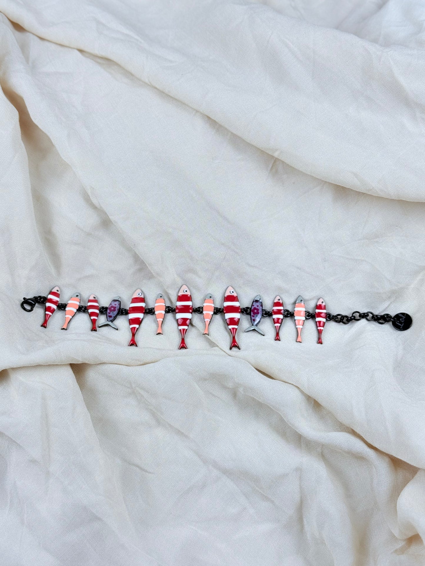 Pulsera Peces Rayados Rojos