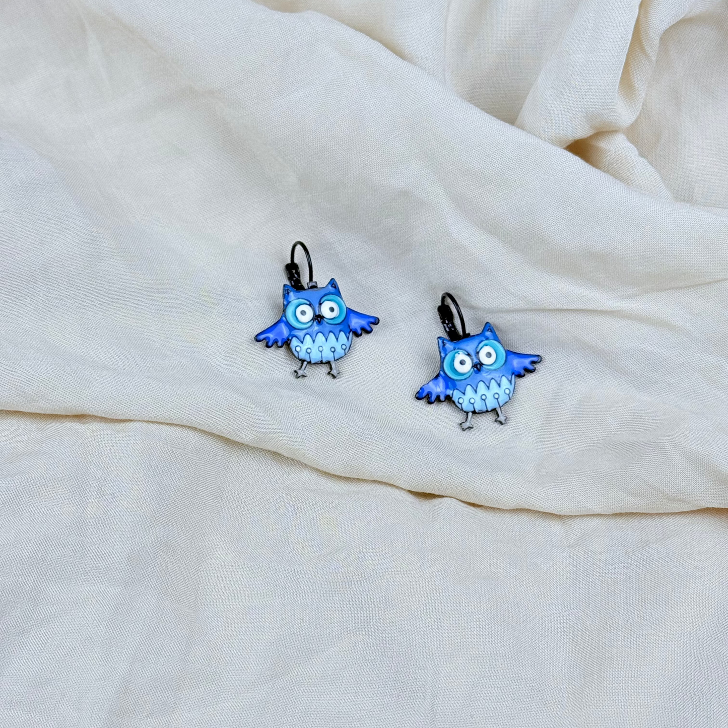 Pendientes Búhos Azules