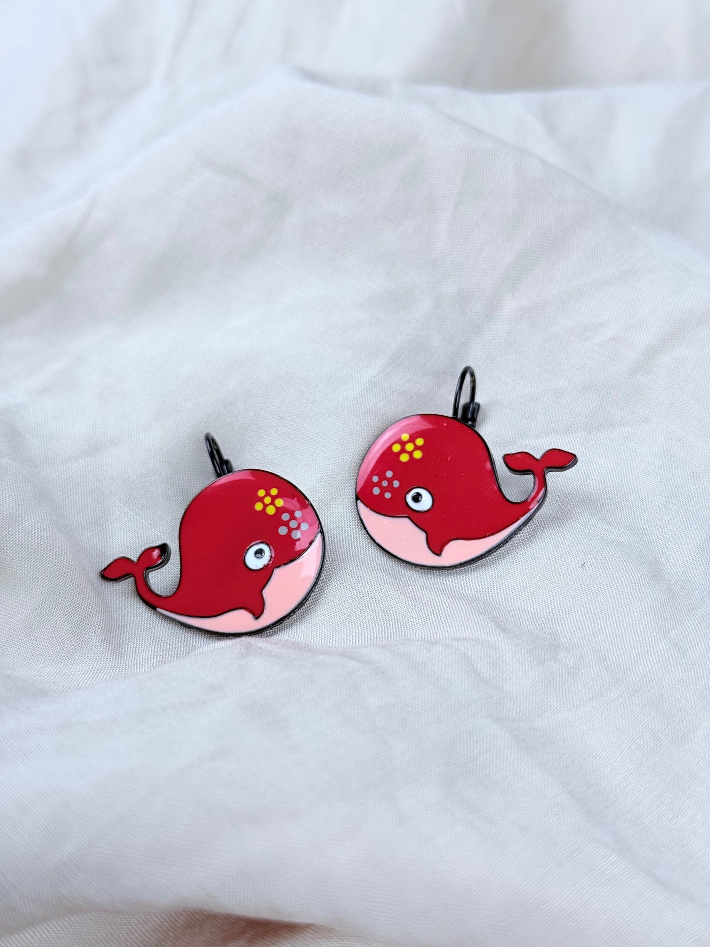 Pendientes Ballena Roja
