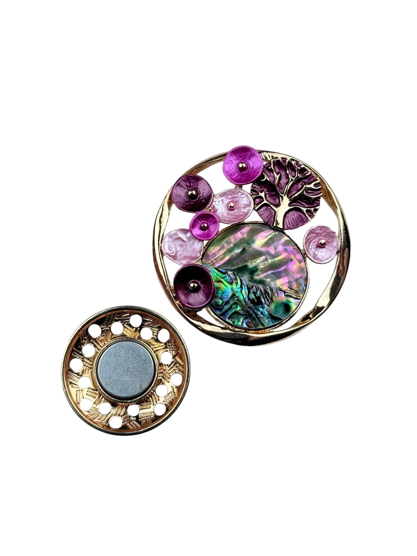 Broche Árbol Nácar