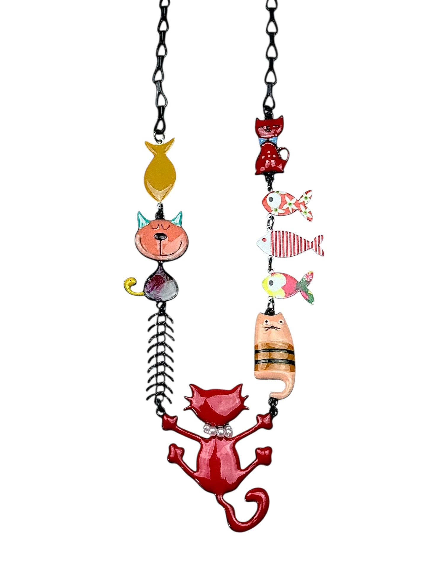 Collar Gato Rojo Estrellado