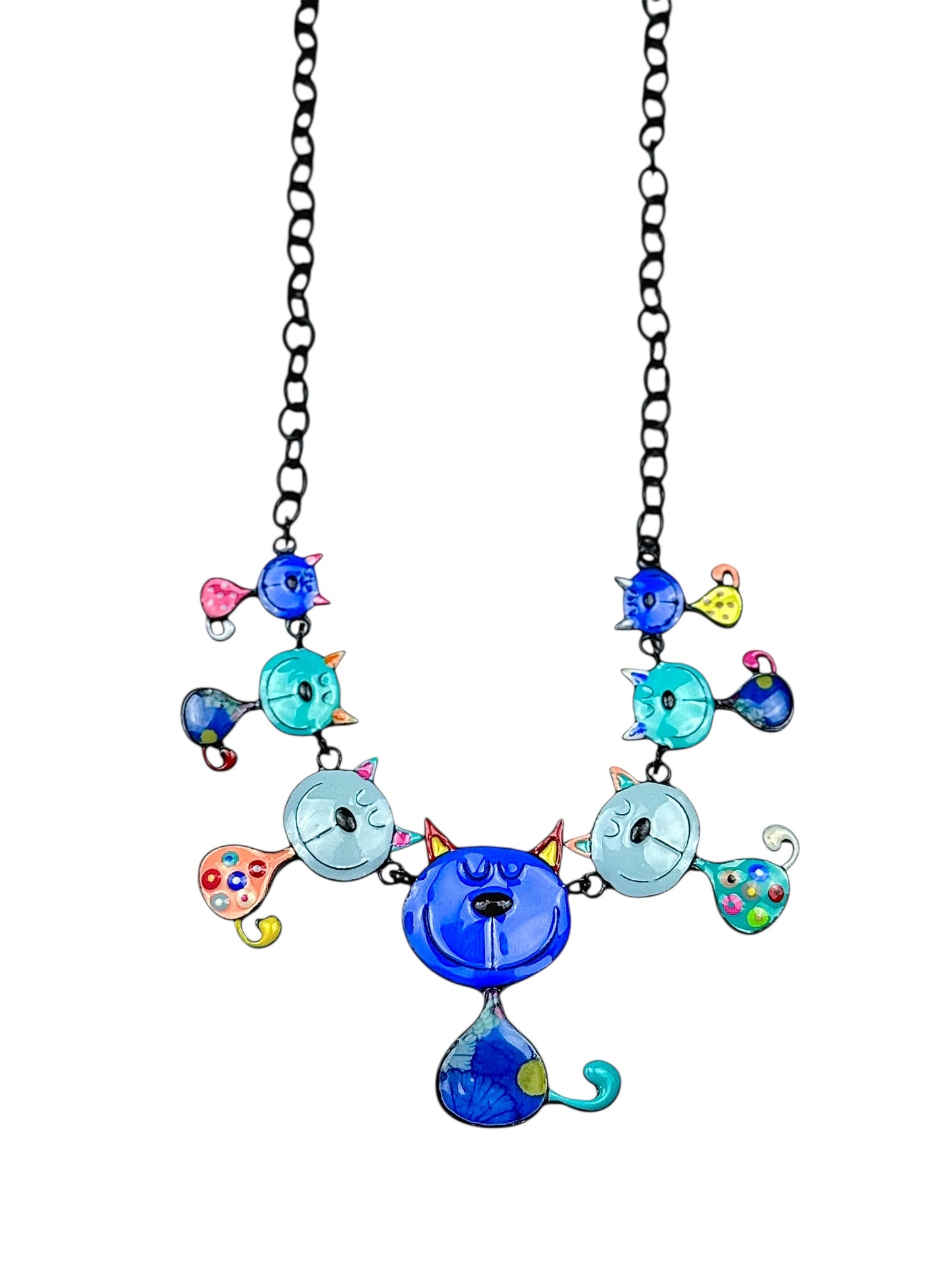 Collar Familia Gatuna Azul