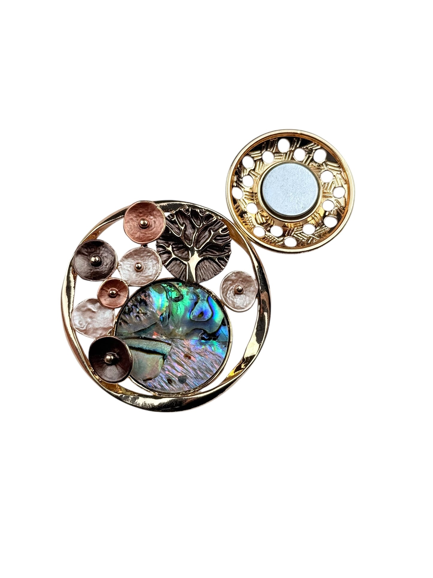 Broche Árbol Nácar