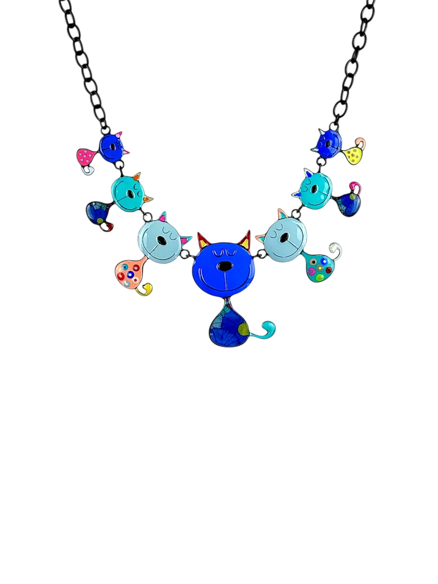Collar Familia Gatuna Azul