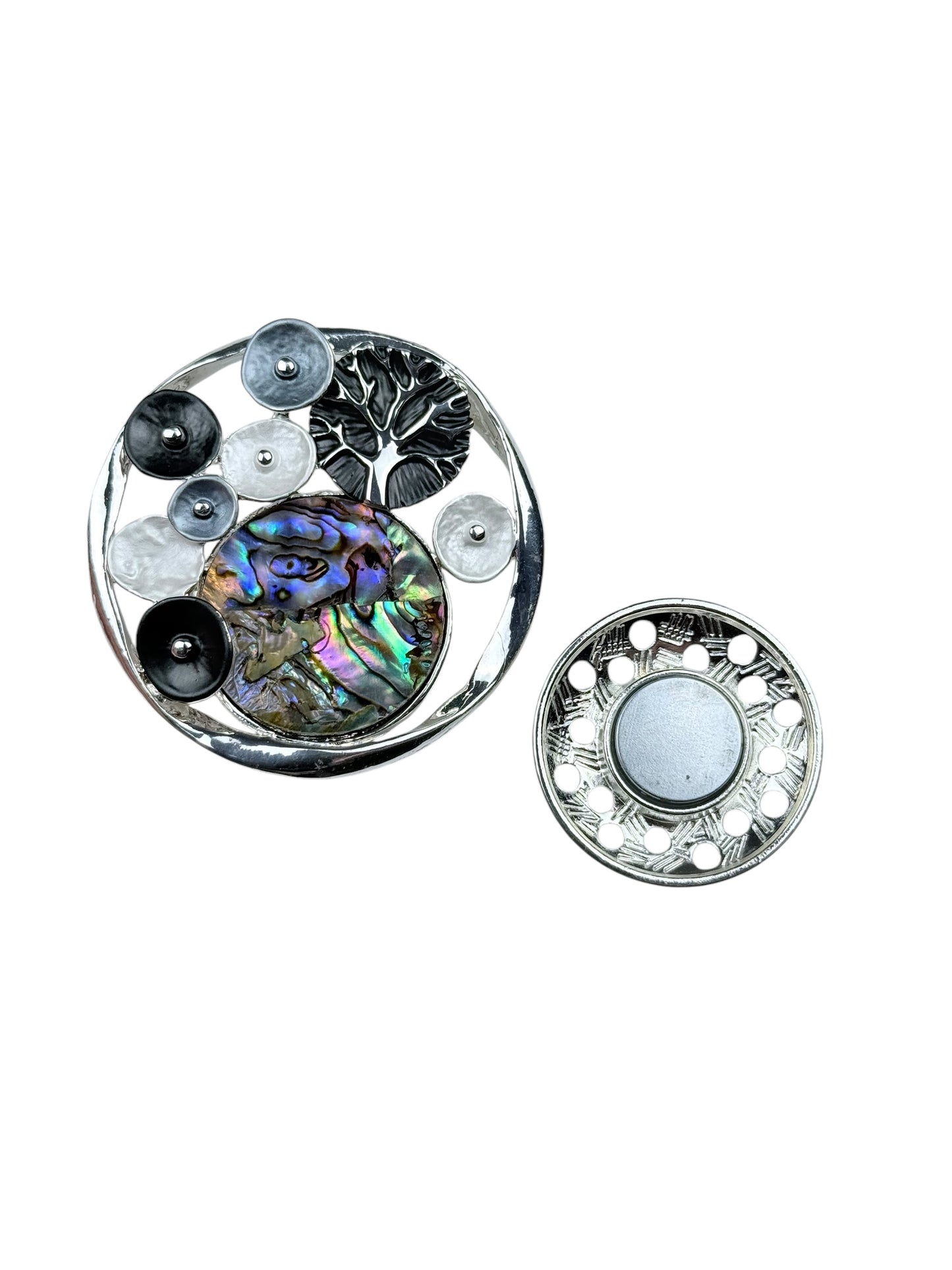Broche Árbol Nácar