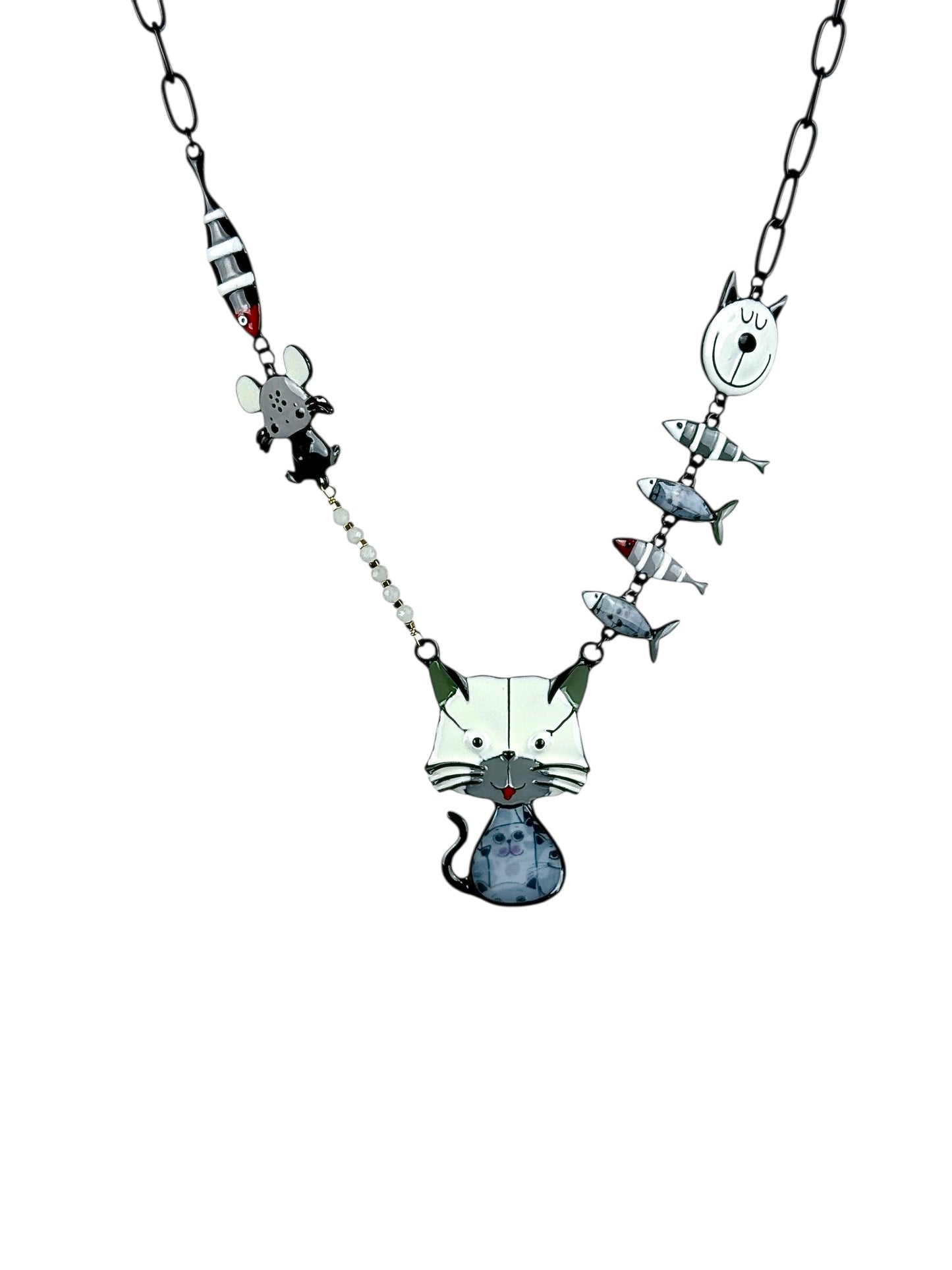 Collana Gatto Grigio