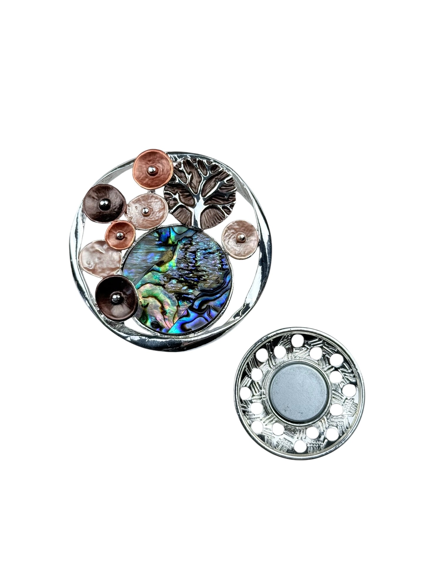 Broche Árbol Nácar