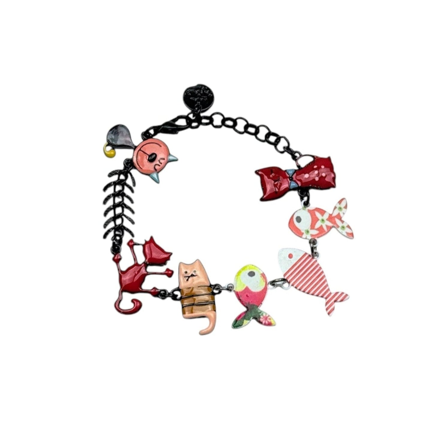 Pulsera Gato Estrellado Rojo