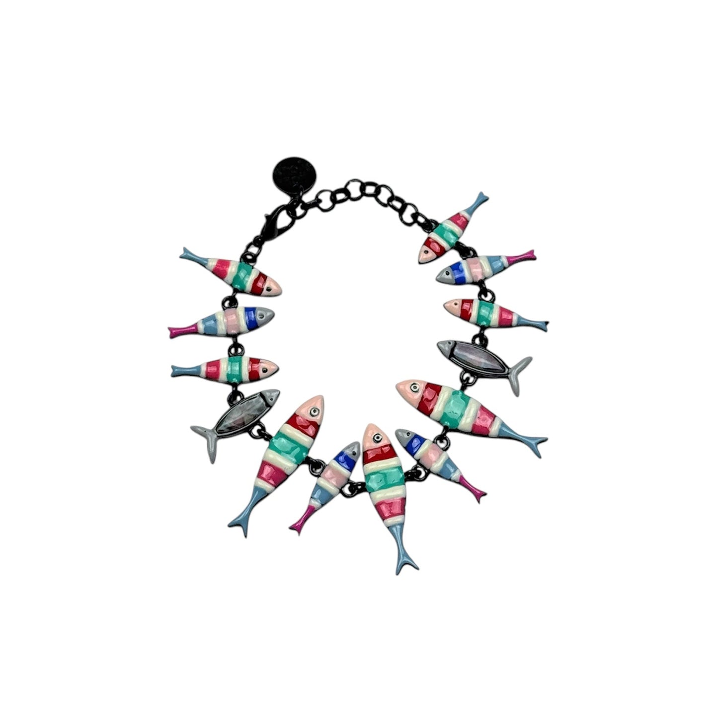 Pulsera Peces Rayados Rojos y Azules
