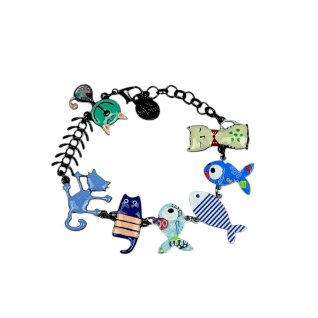 Pulsera Gato Estrellado Azul
