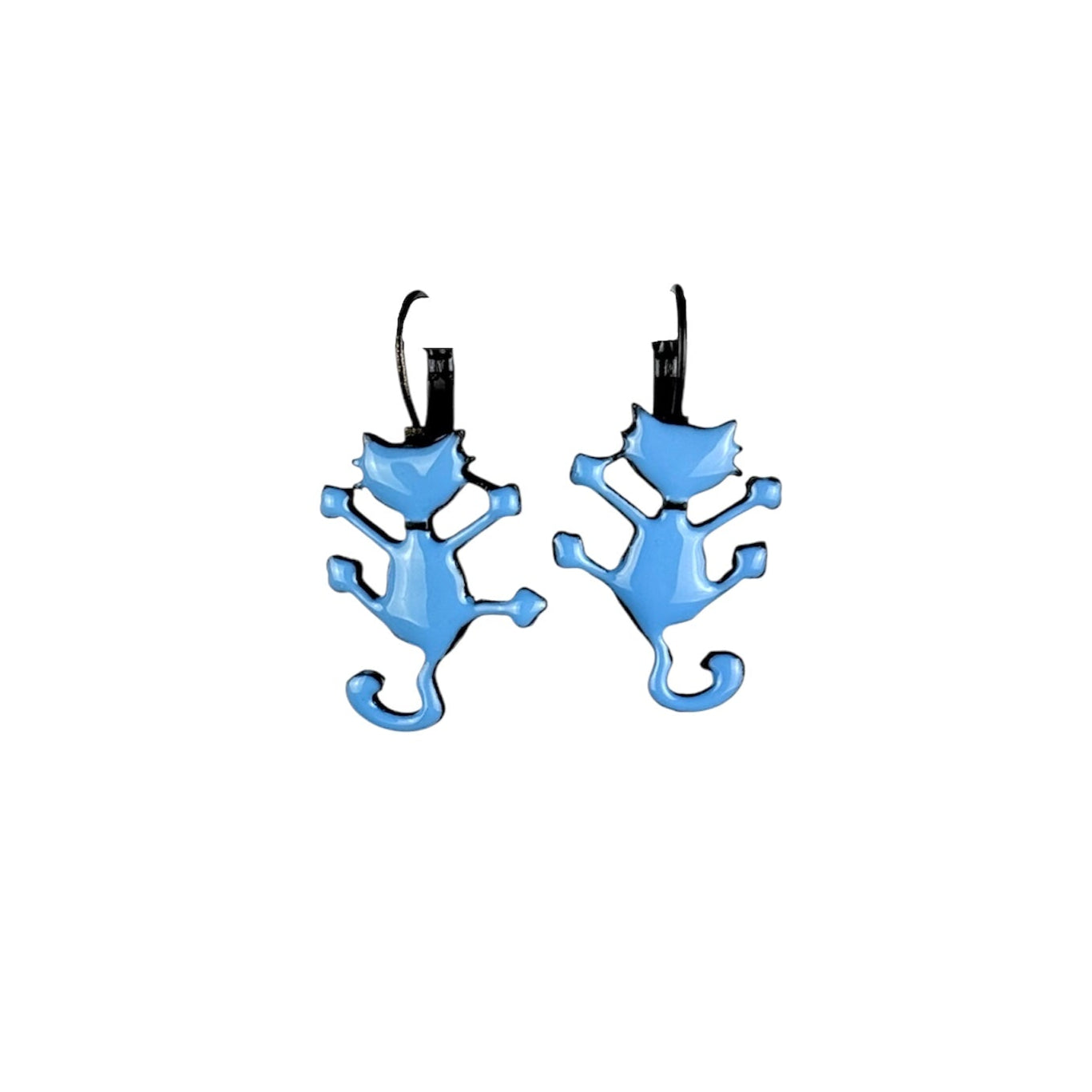 Pendientes Gato Estrellado Azul