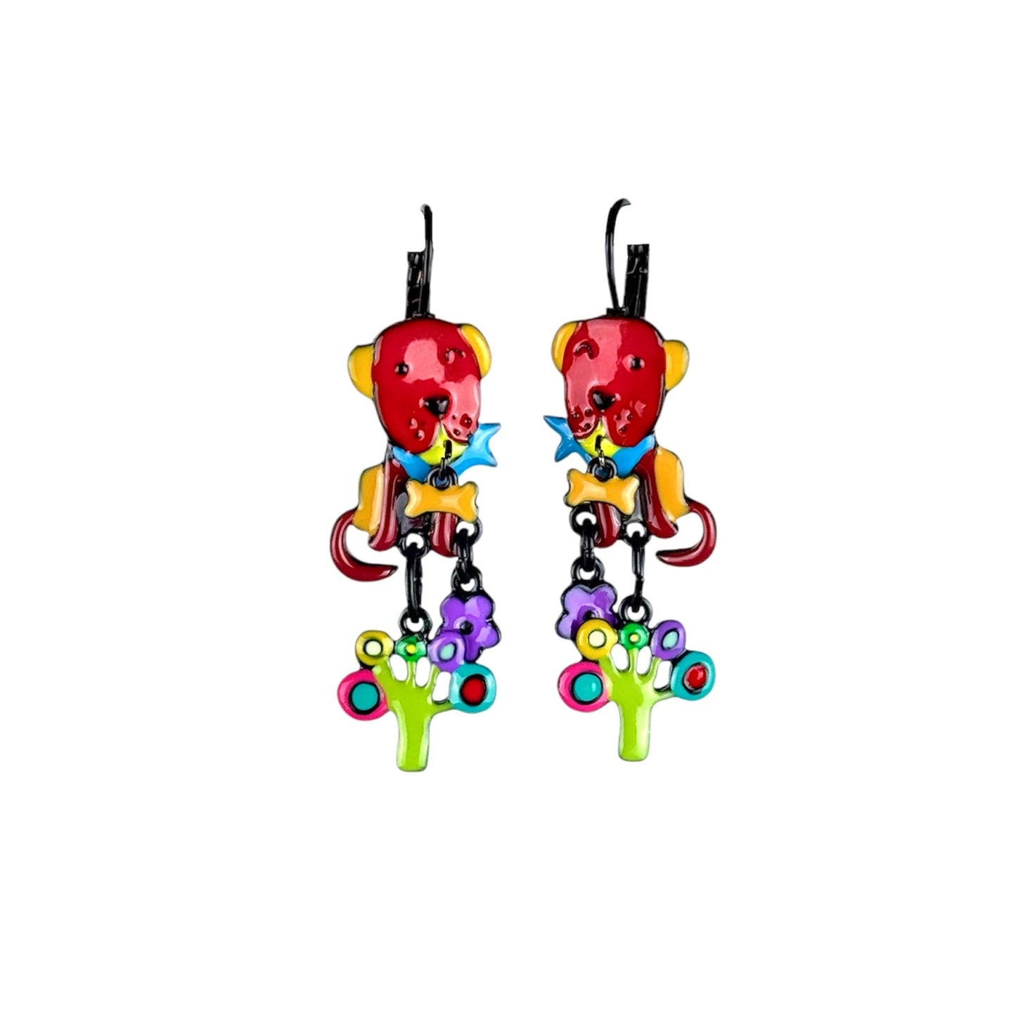 Pendientes Perro Rojo