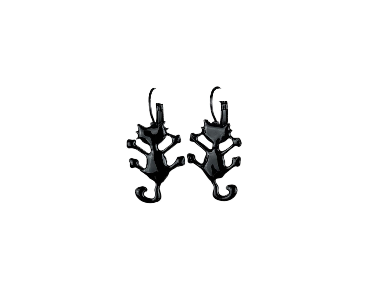 Pendientes Gato Estrellado Negro