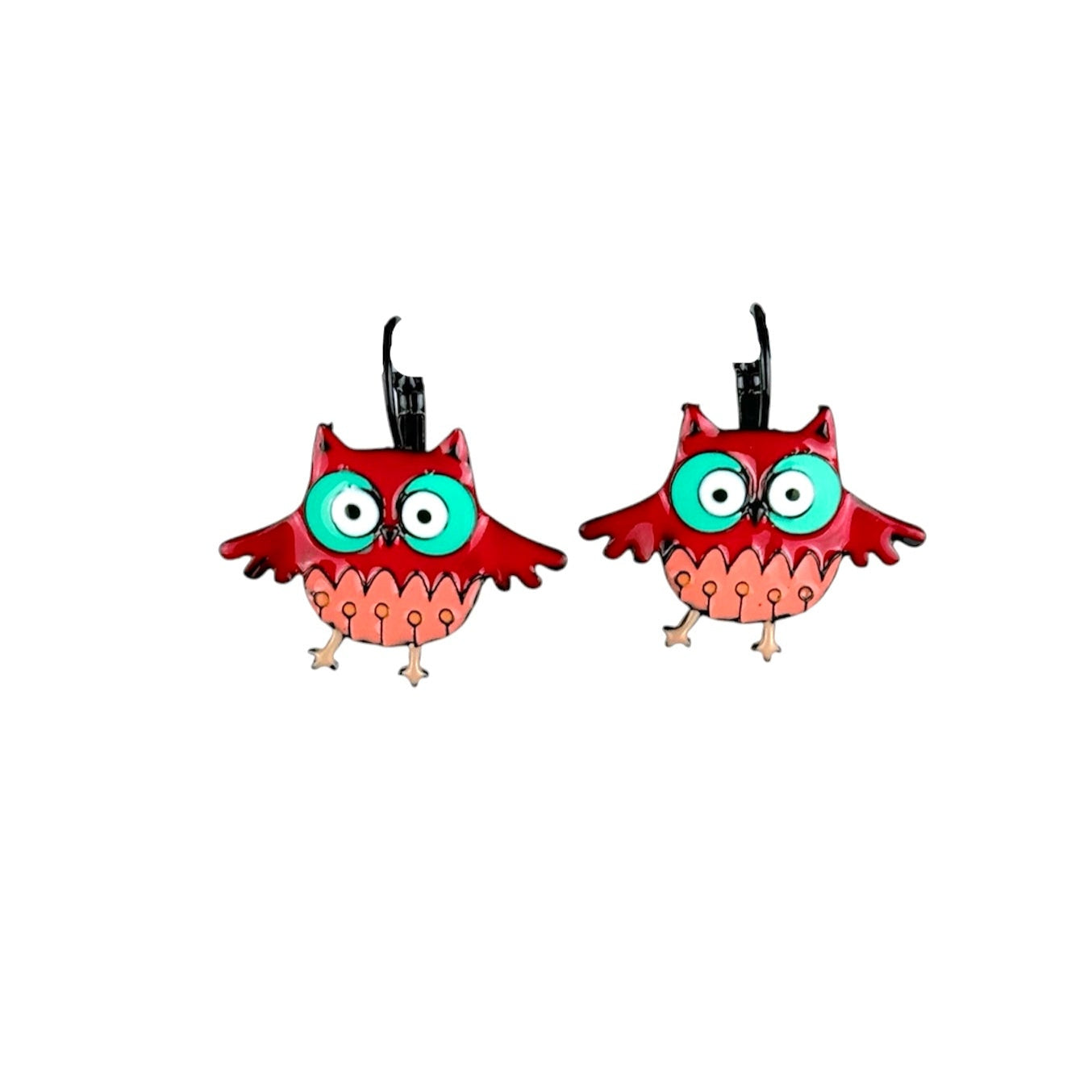 Pendientes Búhos Rojos