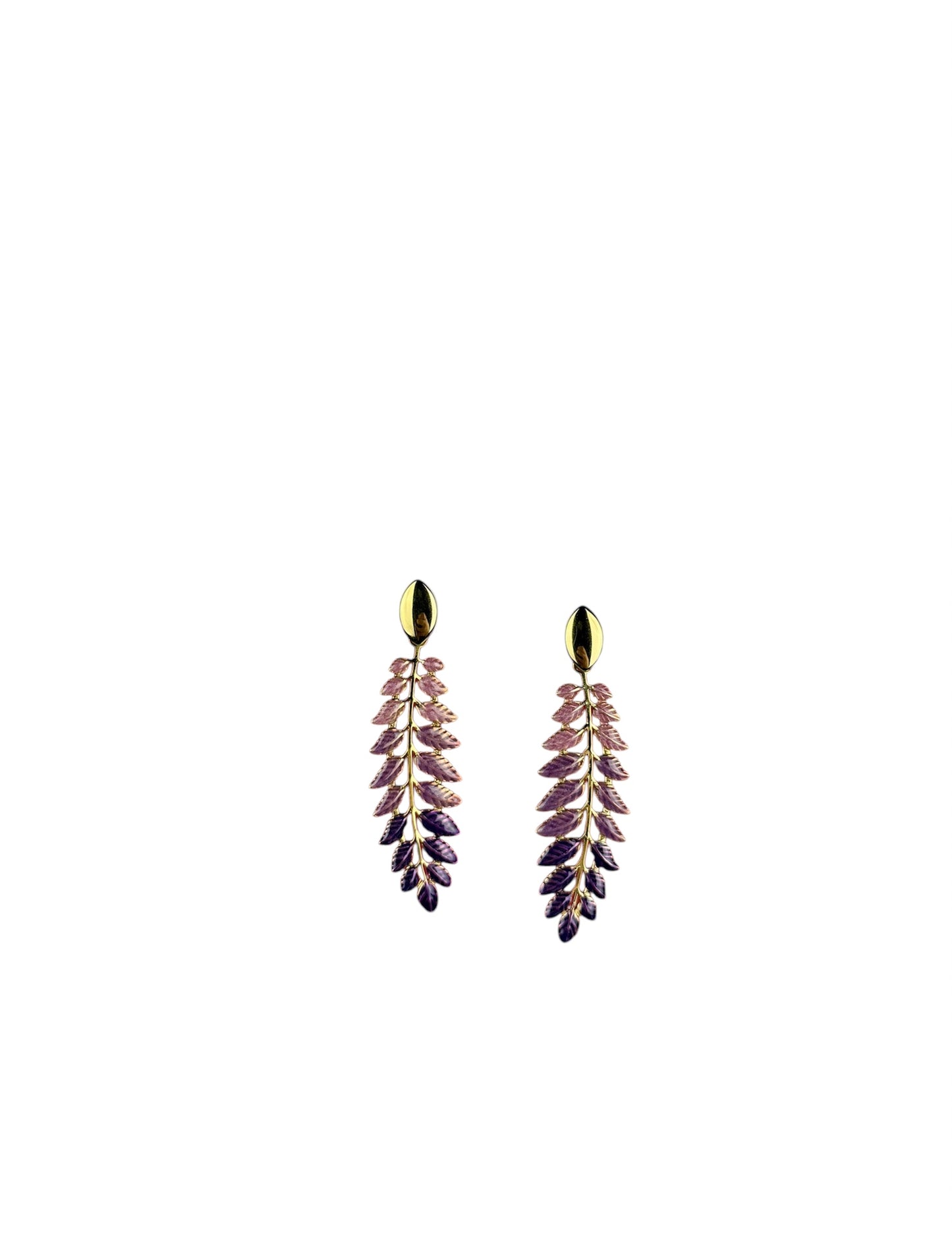 Pendientes Helecho Lila