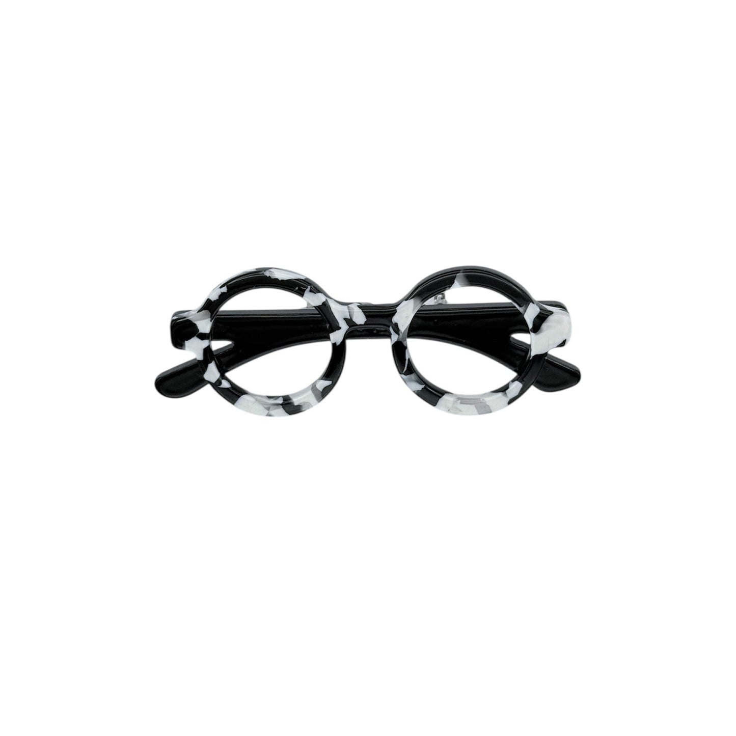 Broche gafitas blanco y negro