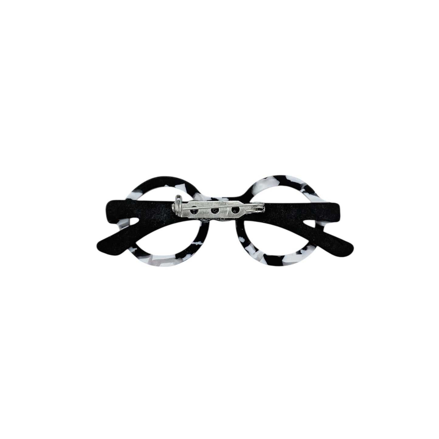 Broche gafitas blanco y negro