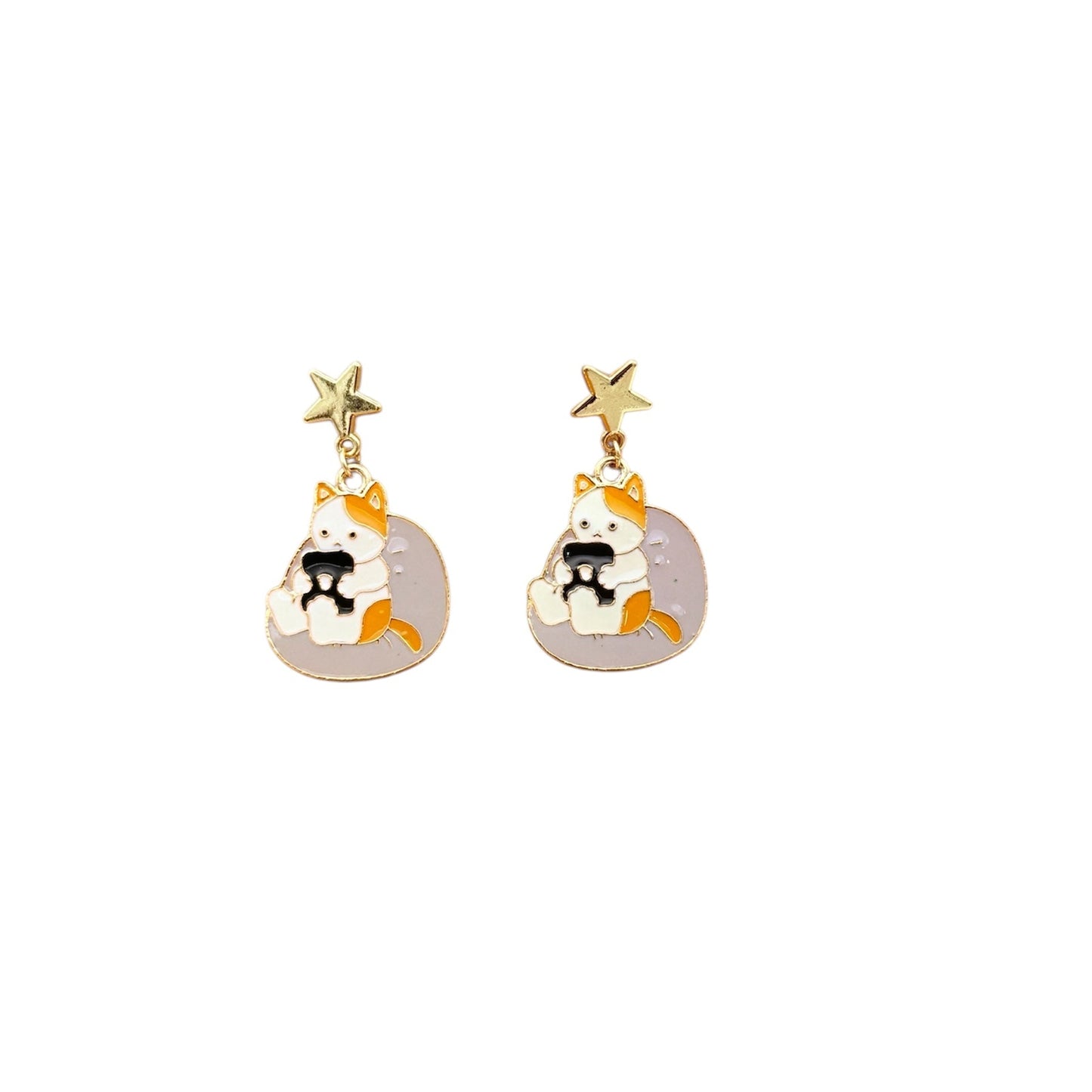 Pendientes Gato Naranja