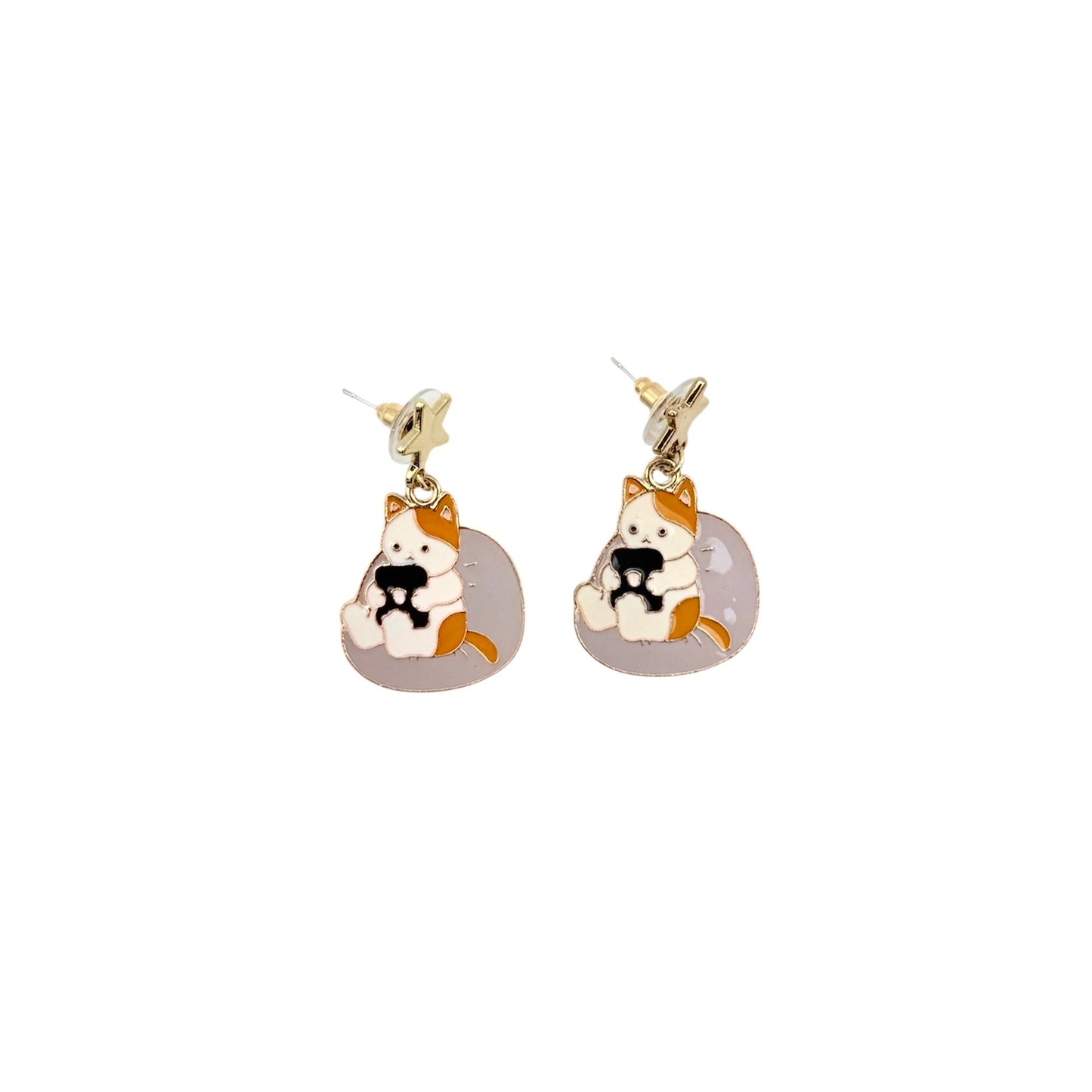 Pendientes Gato Naranja