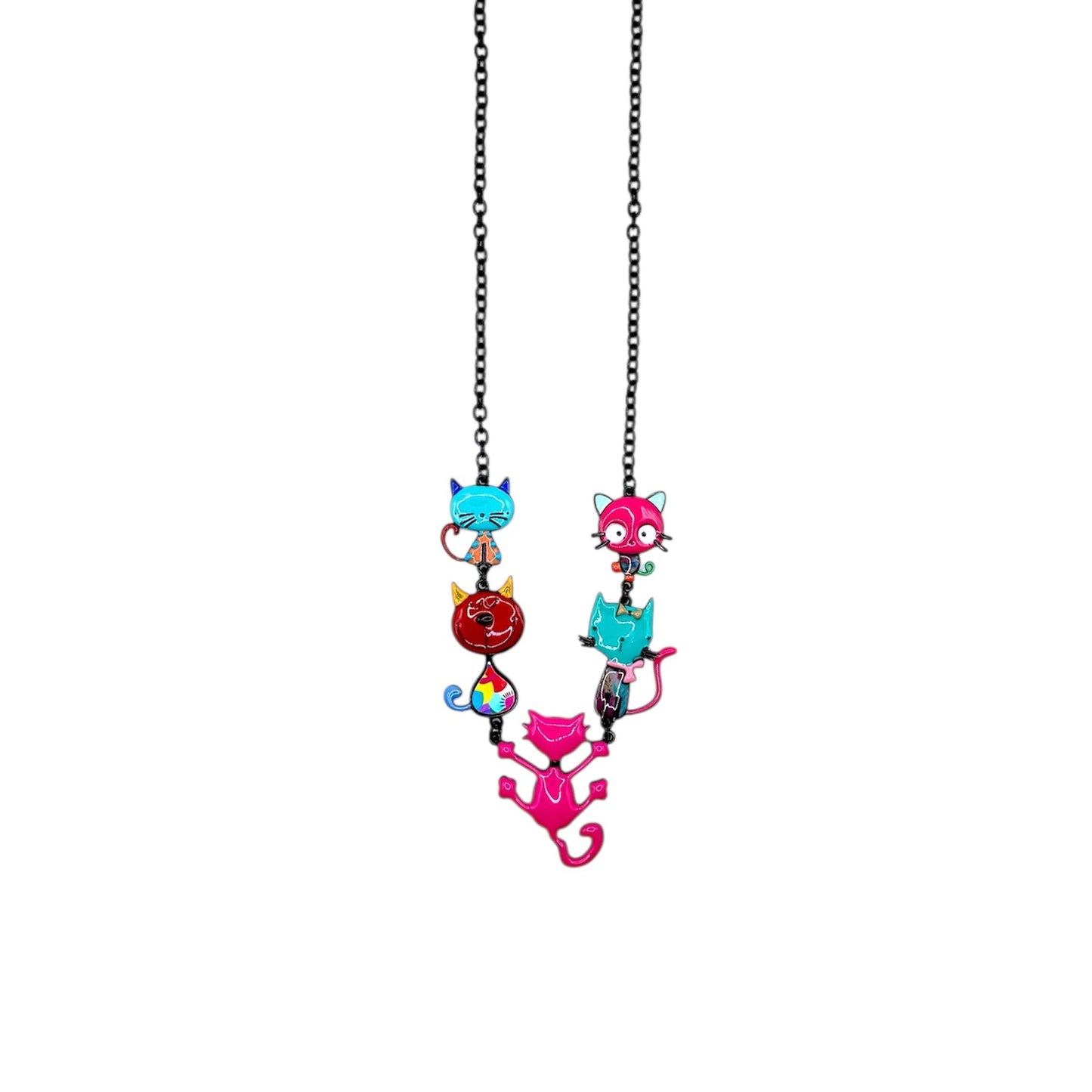 Collar Gatitos Juguetones rosa