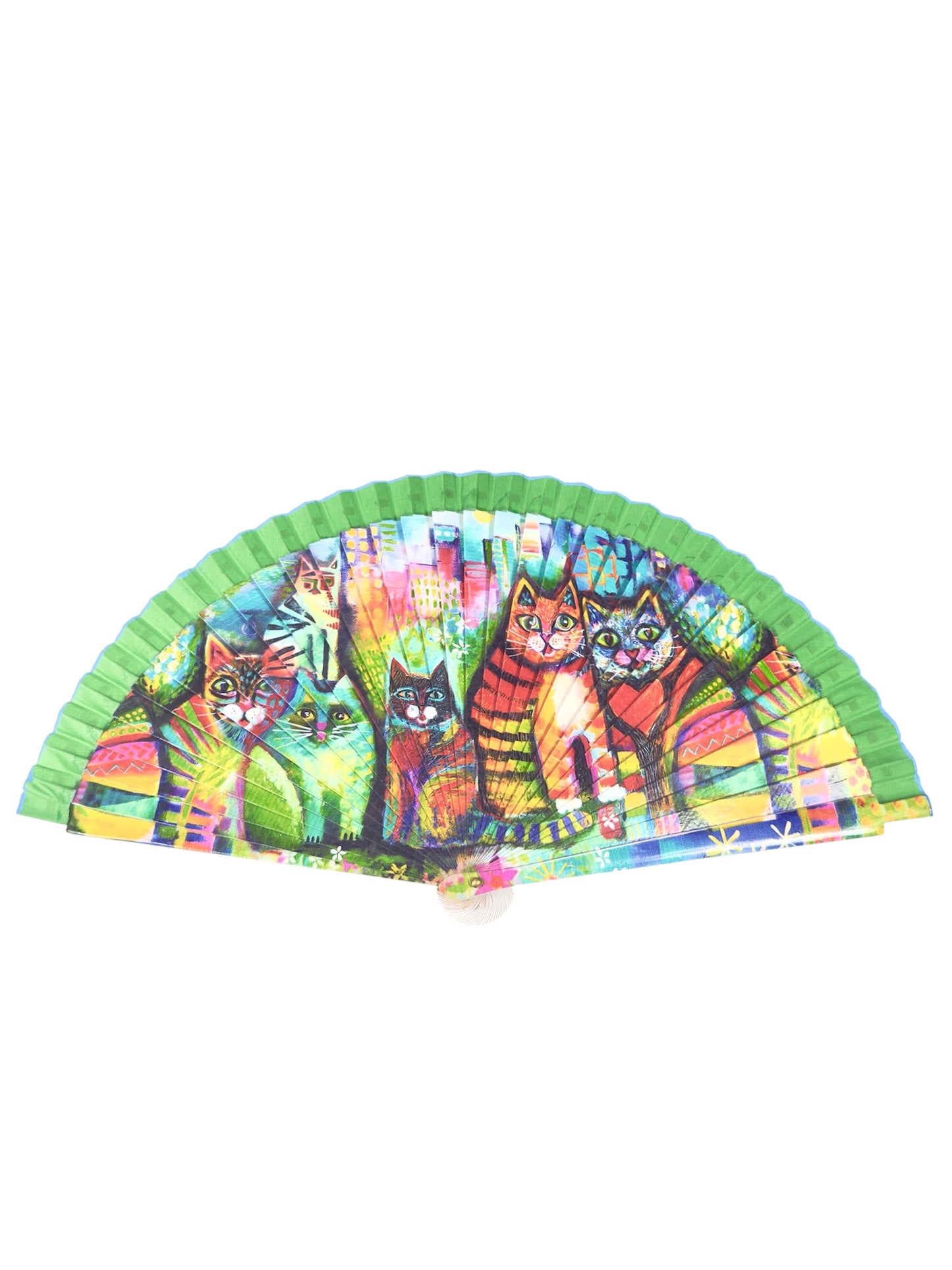 Abanico Gatos coloridos