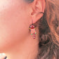 Pendientes gato cuqui rojo