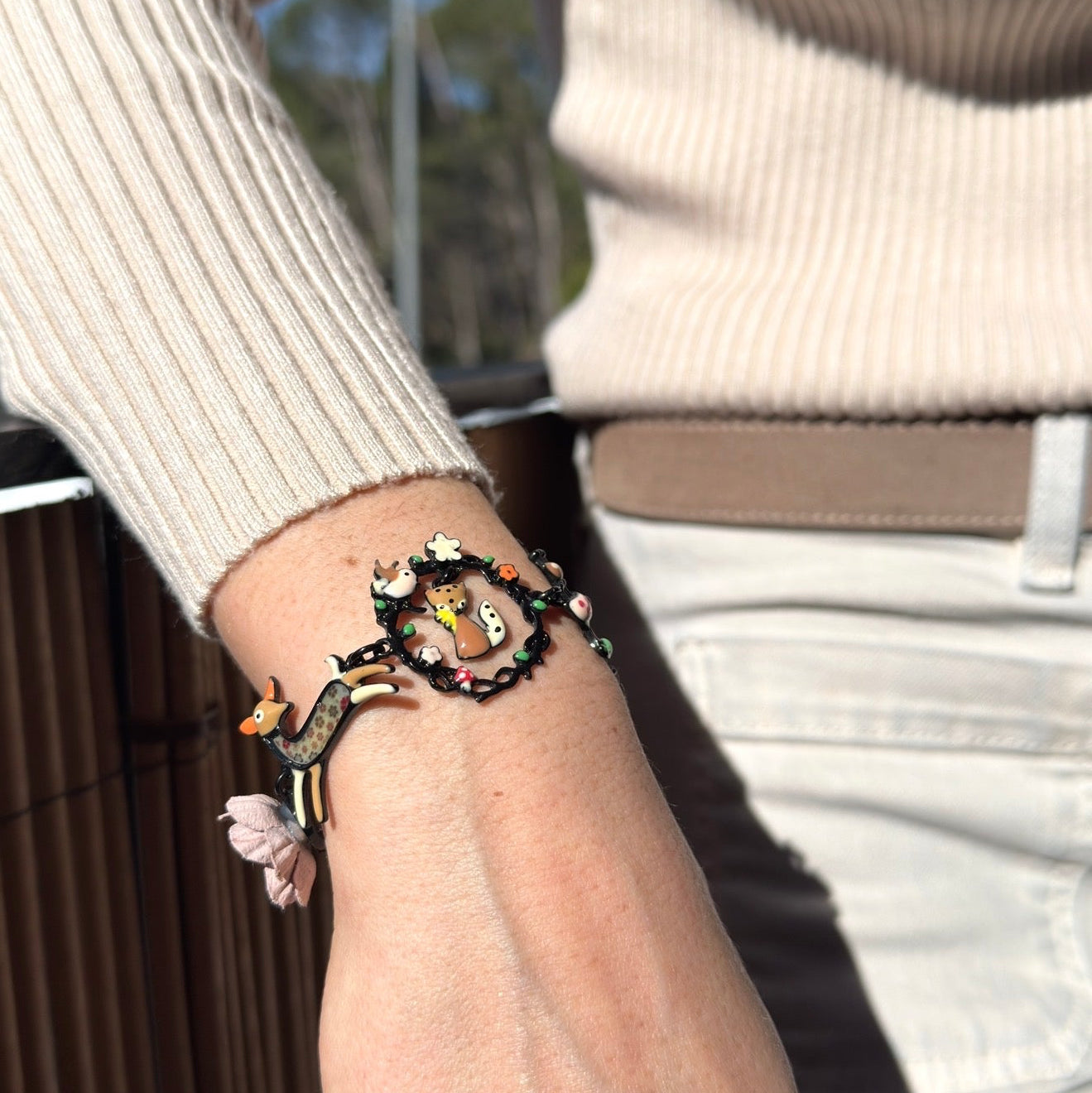 Pulsera El Bosque rosa palo