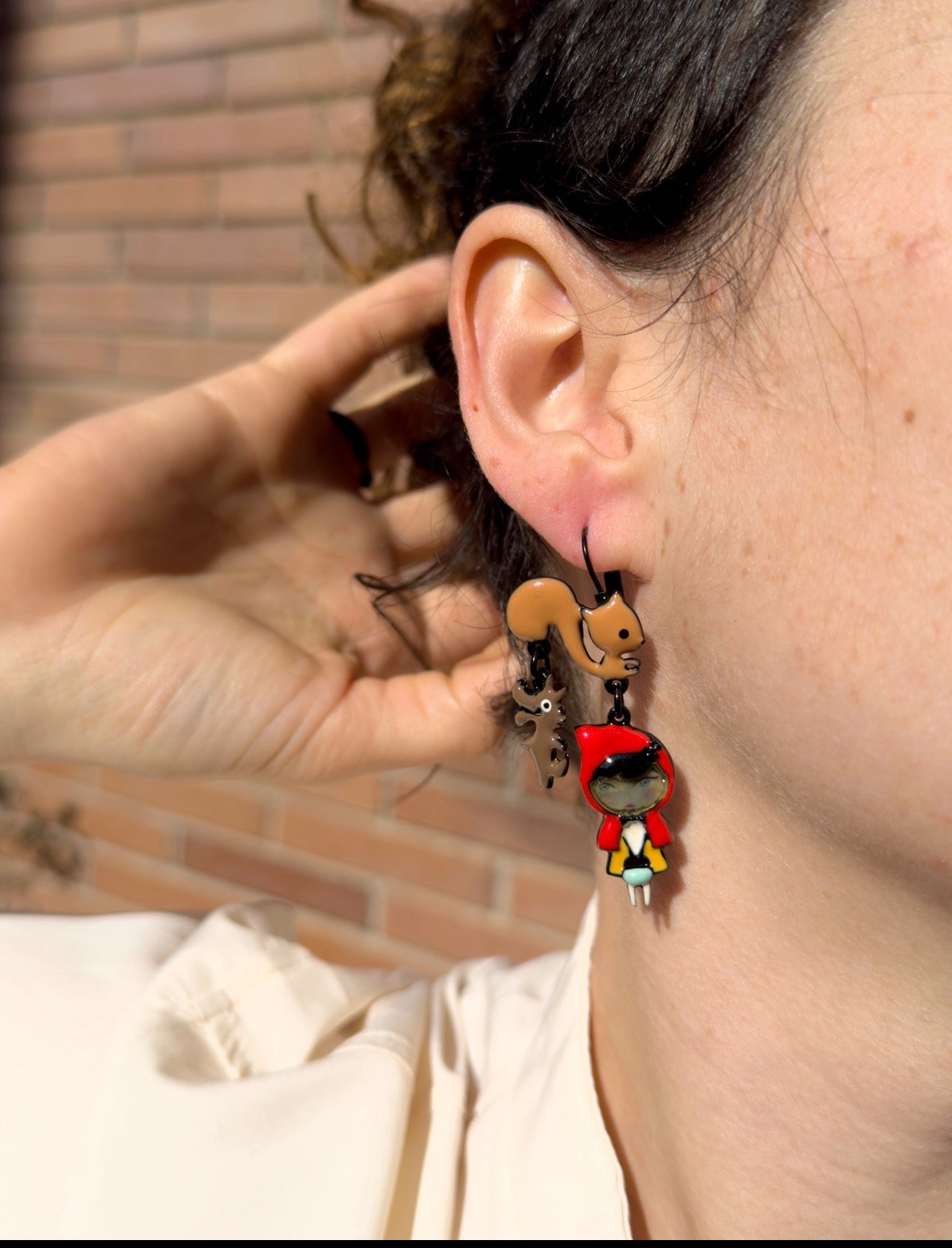 Pendientes Ardilla Caperucita