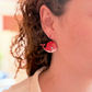 Pendientes ballena roja