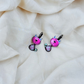 Pendientes Gatos Felices Rosas