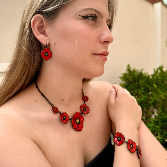 Collar Amapolas