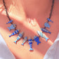 Blaue Fisch-Halskette