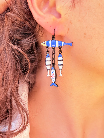 Pendientes peces colgantes