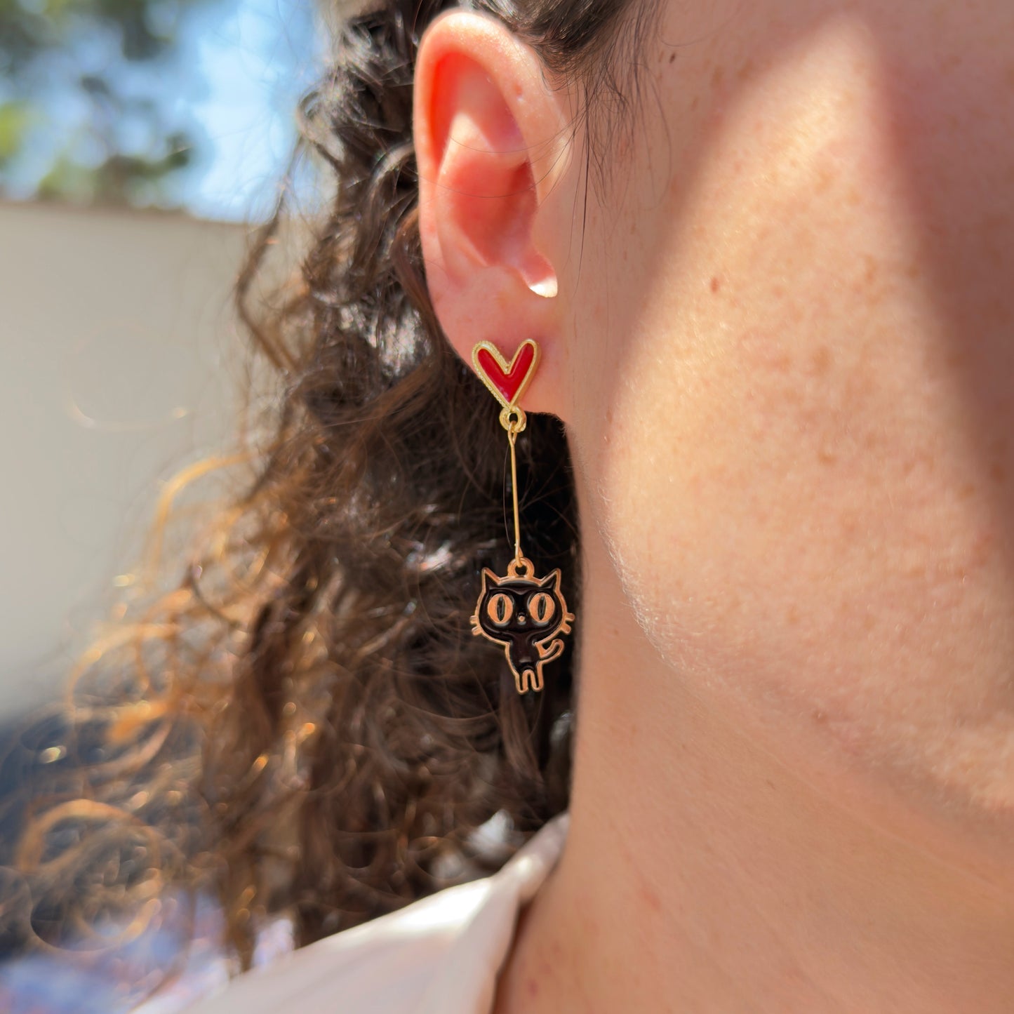 Pendientes gato amor