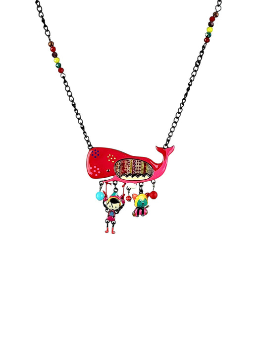 Pinocchio Roter Wal Halskette