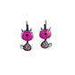 Pendientes Gatos Felices Rosas
