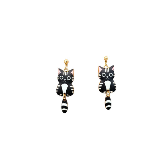Pendientes Gato Tuxedo