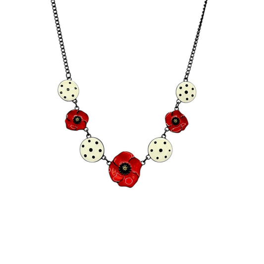 Collar Amapolas Flamencas