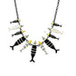 Collar peces negros finos