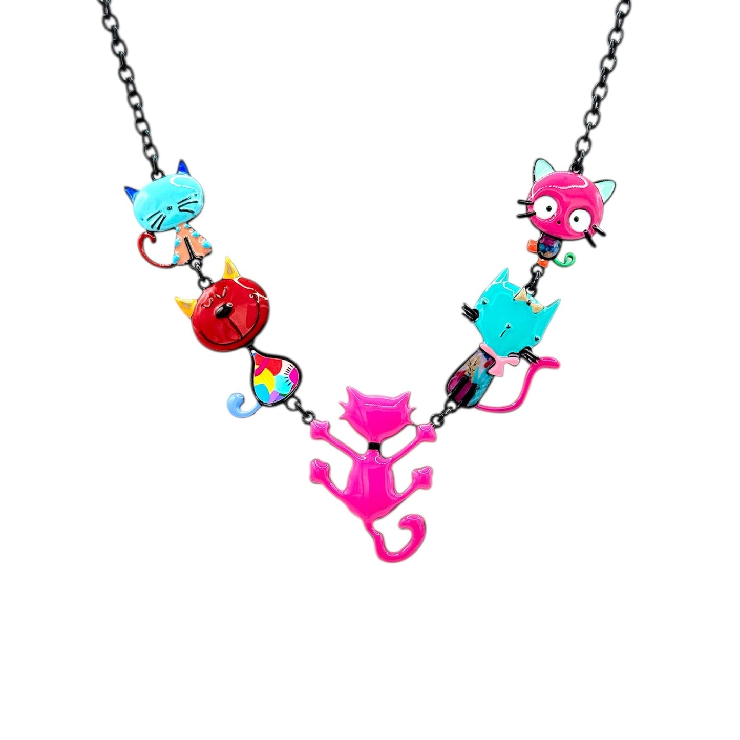 Collar Gatitos Juguetones rosa